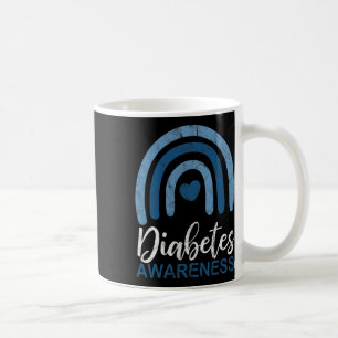 Diabetes-Bewusstsein Monat Retro-Regenbogen T1 T2 Kaffeetasse