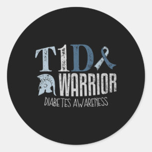 Diabetes-Bewusstsein Monat T1d Diabetes Erreger 1 Runder Aufkleber