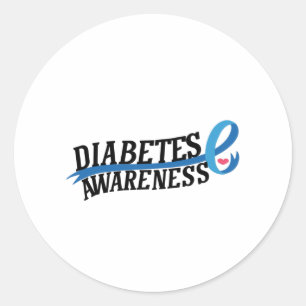 Diabetes-Bewusstsein Runder Aufkleber