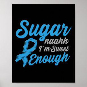 Diabetes-Bewusstsein Typ 1 2 - Diabetiker T1d T2d  Poster