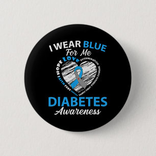 Diabetes-Bewusstsein Typ 1 2 Im November tragen wi Button