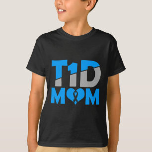 Diabetes-Bewusstsein Typ 1 - Diabetische T1D-Mama T-Shirt