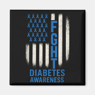 Diabetes-Bewusstsein - Unterstützung der USA Magnet