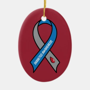 Diabetes-Bewusstseins-Band Keramikornament