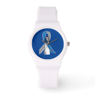 Diabetes-Bewusstseins-Band-Leuchtturm der Hoffnung Armbanduhr