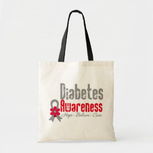 Diabetes-Bewusstseins-Blumen-Band Tragetasche