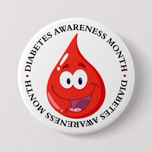 Diabetes-Bewusstseins-Monat Button (Vorderseite)
