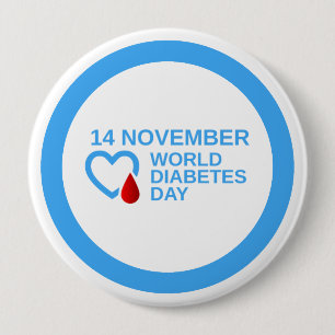 Diabetes-Bewusstseins-Weltdiabetes-Tag am 14. Button