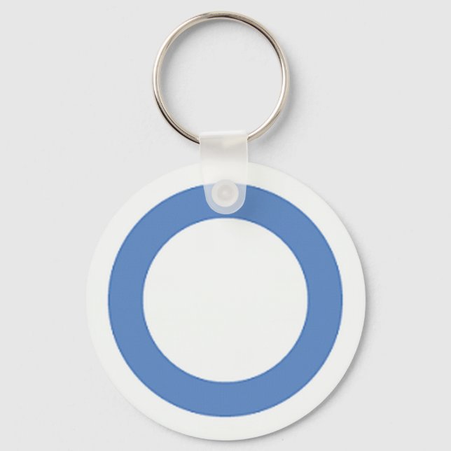 Diabetes-blauer Kreis Schlüsselanhänger (Vorderseite)