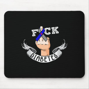 Diabetes Blue Ribbon Diabetiker Typ 1 Bewusstsein Mousepad