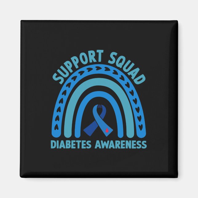 Diabetes Blue Support Squad Diabetes Bewusstsein Magnet (Vorne)
