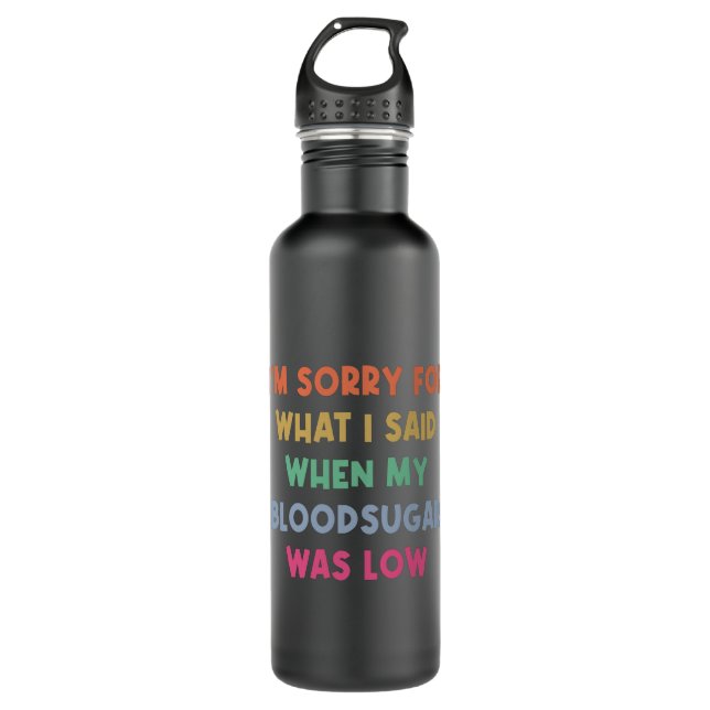 Diabetes Blutzucker Joke Edelstahlflasche (Vorderseite)
