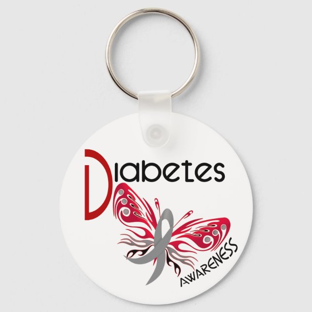 Diabetes BUTTERFLY 3 Schlüsselanhänger (Vorderseite)