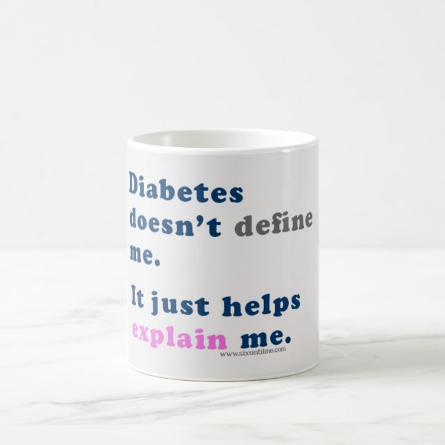"Diabetes definiert mich nicht" Tasse (Mittel)