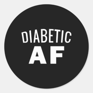 Diabetes - Diabetische Af Insulin Power Hum Runder Aufkleber