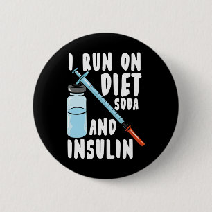 Diabetes-Diätflüssigkeit und Insulin-Diabetiker Button