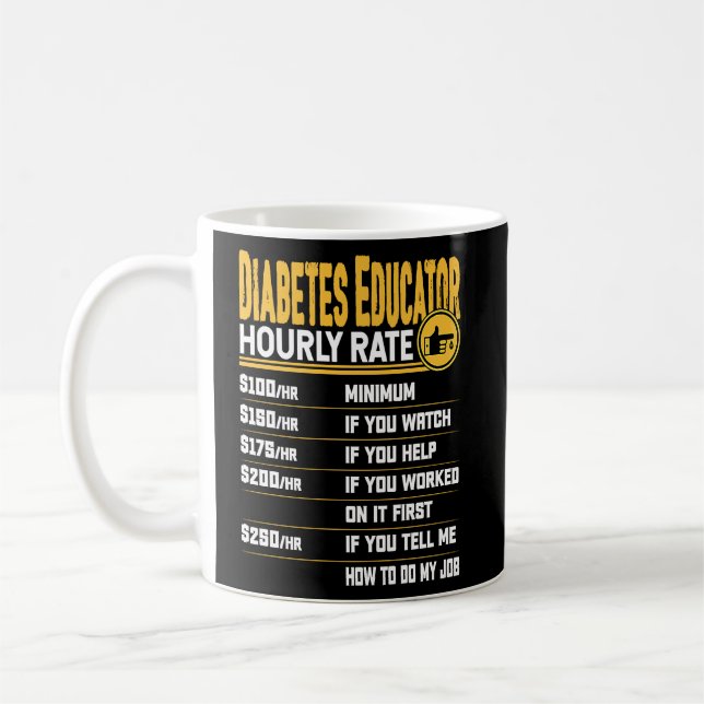 Diabetes Educator Stundenzahl zertifizierter Diabe Kaffeetasse (Links)