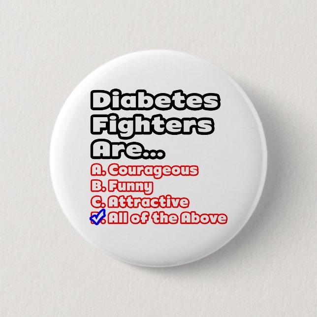Diabetes Fighter Quiz Button (Vorderseite)