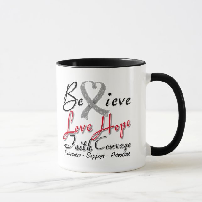 Diabetes glauben Herz-Collage Tasse (Rechts)