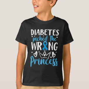 Diabetes hat die falsche Prinzessin Diabetes Aware T-Shirt