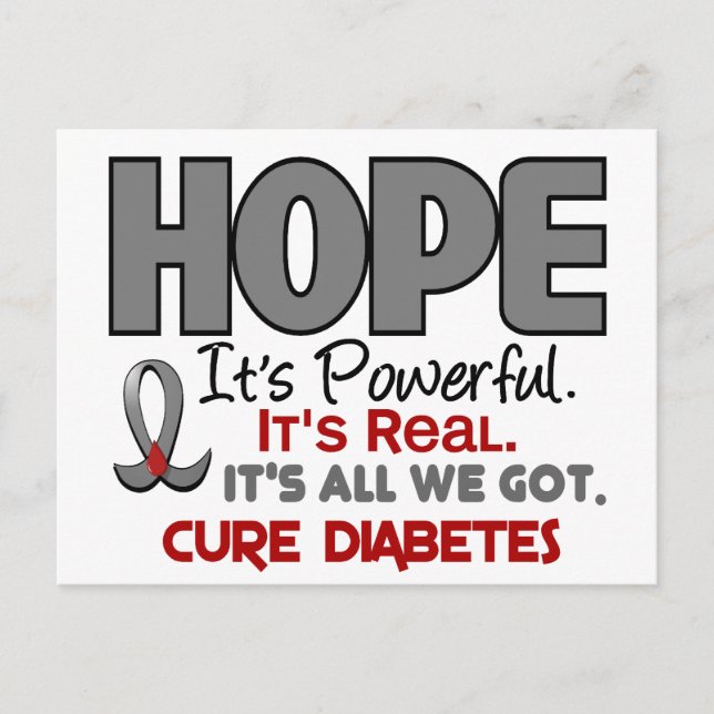 Diabetes HOPE 1 Postkarte (Vorderseite)