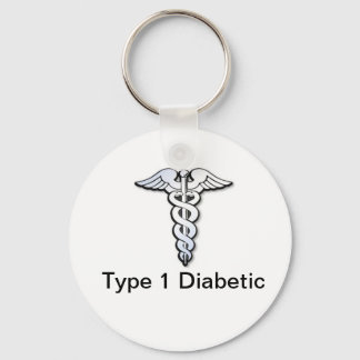 Diabetes-ID-Schlüsselanhänger Black Schlüsselanhänger