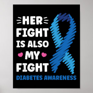 Diabetes Ihr Kampf ist mein Kampf Bewusstsein Poster