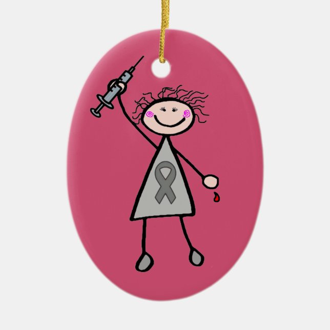 Diabetes-Insulin-Superheld-Mädchen Keramik Ornament (Vorne)