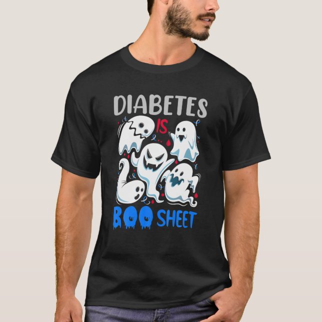 Diabetes ist ein boomfähiges Blatt blau und graues T-Shirt (Vorderseite)