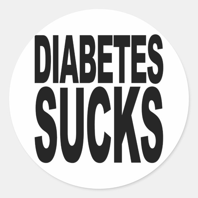 Diabetes Ist zum Kotzen Runder Aufkleber (Vorderseite)