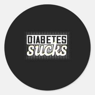 Diabetes Ist zum Kotzen Runder Aufkleber