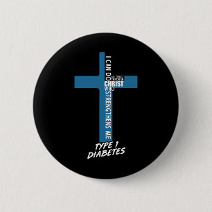Diabetes kann ich alles durch Jesus T1D Sup tun Button