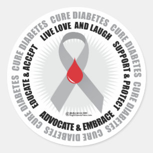 Diabetes-Kreis Runder Aufkleber