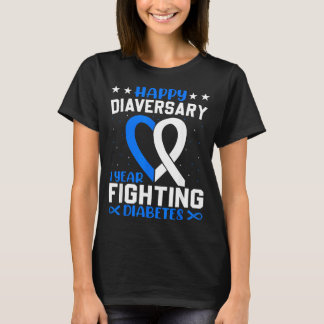 Diabetes Krieger - Frohes Diaversary Diabetes T-Shirt