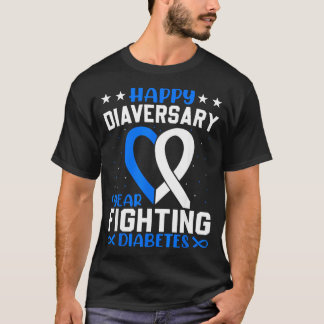 Diabetes Krieger - Frohes Diaversary Diabetes T-Shirt