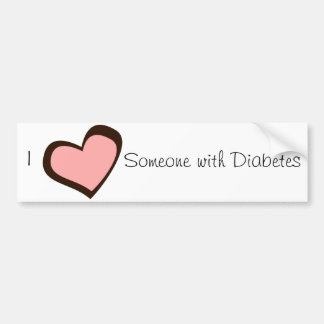 Diabetes-Liebe-Autoaufkleber Autoaufkleber