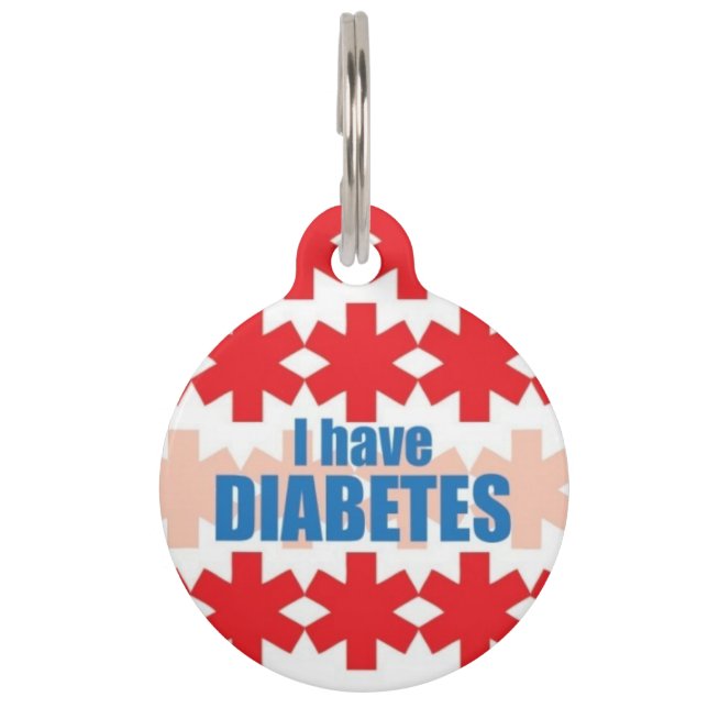 Diabetes-medizinischer Alarm Identifikations-Umbau Tiernamensmarke (Vorderseite)