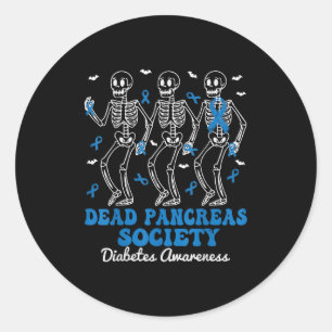 Diabetes mellitus Dead Pankreas Society Skelett Runder Aufkleber