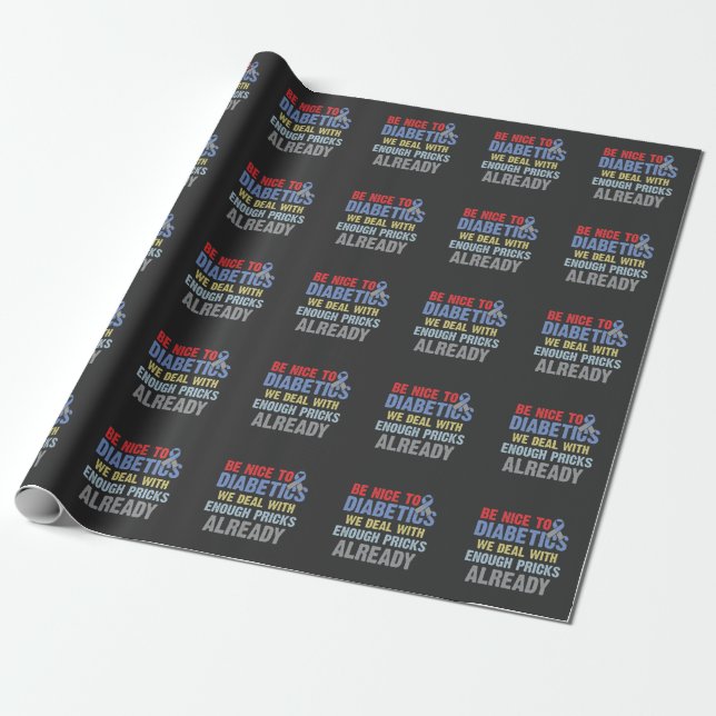 Diabetes mellitus Diabetiker Insulin-Krieger Geschenkpapier (Ungerollt)