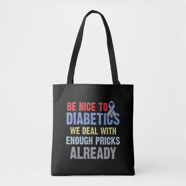 Diabetes mellitus Diabetiker Insulin-Krieger Tasche (Vorderseite)
