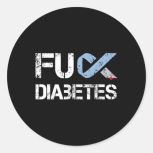 Diabetes mellitus runder aufkleber
