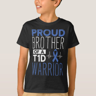Diabetes Proud Bruder eines T1d Kriegers Unterstüt T-Shirt