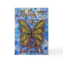 Diabetes-Schmetterling mit Mitteilungskarten des B