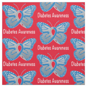 Diabetes-Schmetterlings-Bewusstseins-Band Stoff