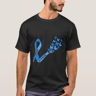 Diabetes-Sensibilisierungsband und Schmetterlinge T-Shirt