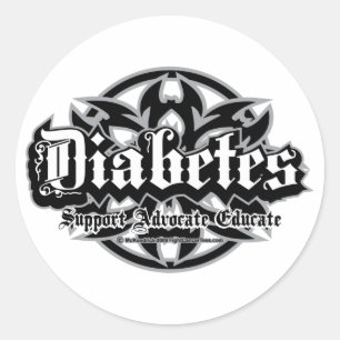 Diabetes Stammes- Runder Aufkleber
