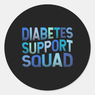 Diabetes Support Squad T1d Typ 1 Diabetes Erster T Runder Aufkleber