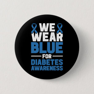 Diabetes Support Wir tragen Blau für Diabetes Awar Button