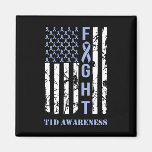 Diabetes T1d Sensibilisierungsmonat Flag Blue Ribb Magnet