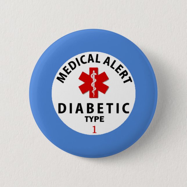 DIABETES-TYP 1 BUTTON (Vorderseite)
